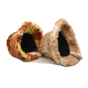 Chapeaux bob en laine d'agneau tie-dye pour femmes, coloris orange et beige, réglables