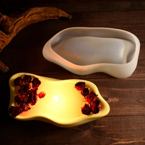Molde de silicona con forma de flor para bandejas de resina y velas artesanales
