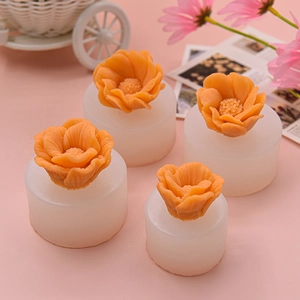 Ensemble de moules en silicone rose pour bougies parfumées et savons faits main en tailles