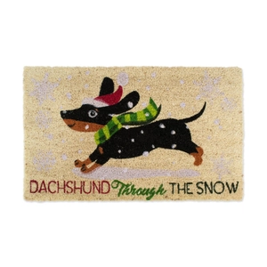 Christmas Doormat Entrance Rug Non-Slip Polyester Floor Mat Festive Decorative Indoor Outdoor Welcome