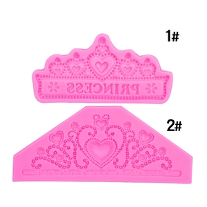 Moule En Silicone Pour Fondant Forme De Couronne De Coeur Lettre De Princesse Decoration De Gateau Outils D Artisanat En Resine