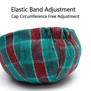 Plaid duckbill hat with adjustable elastic band for a comfortable fit and classic style