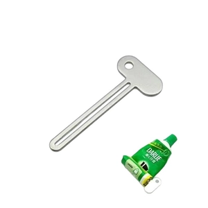 Silver stainless steel manual metal toothpaste squeezer for bathroom tubes and creams