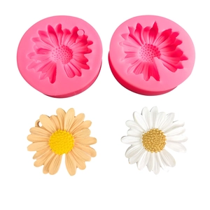 Daisy Flower Silicone Mold Flexible Baking Tool For Cake Chocolate Candy Resin Soap DIY Craft Sun Flower Shape