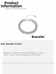 Macro shot of silver titanium steel Cuban chain bracelet with lobster clasp and tag