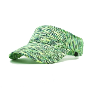 Striped open top sun visor hat with wide brim for outdoor running and tennis sports