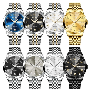 OLEVS luxury men's quartz watch collection featuring luminous dials and metal bands