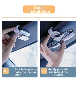 Detailed step-by-step guide for installing a car sun visor clip and holding sunglasses