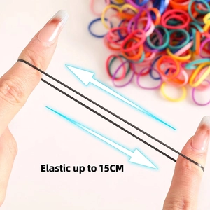 Elastici per capelli alta elasticità estensibili fino a 15 cm, spessi e resistenti
