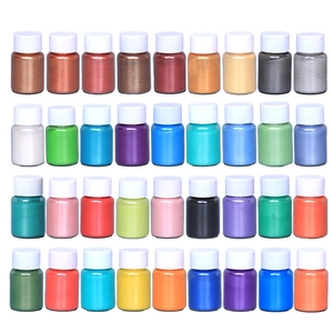 Set of 36 colors mica powder bottles for DIY epoxy resin craft and soap making projects