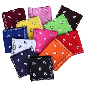 Set of 10 colorful paisley cotton bandanas for cycling and hip-hop outdoor styling