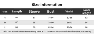 Guide des tailles détaillé pour l'ensemble haut ajusté et pantalon uni pour femme