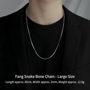 Macro detail of 60cm titanium steel square snake chain with 2mm width and silver finish