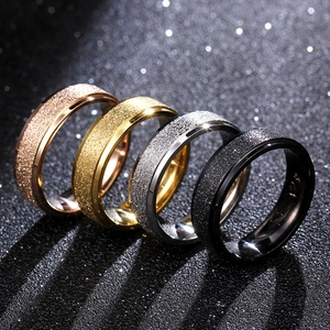 Minimalist Titanium Steel Matte Frosted Ring For Women Men Simple Polished Finish Comfort Fit Band Fashion Jewelry Gift Finger Ring