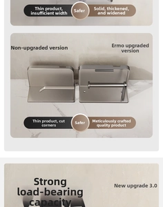 Detail der wandmontierten Toilettenpapierhalterung in Gun-Grey mit breiter Ablage
