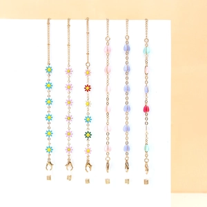 Fashion Glasses Chains Mask Lanyard For Women Alloy Crystal Evil Eye Daisy Flower Heart Anti Loss Non Slip Eyewear Accessory