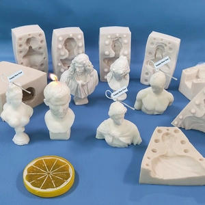 Klassische Porträt Büsten Silikonform Für DIY Kerzen Seifen Gips Guss Kunst Skulptur Römische Statue Basteln