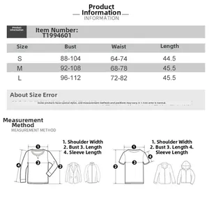 Detailed size guide table for leopard print lace-up crop top with measurement instructions