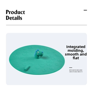 Detail of green dinosaur silicone cover with smooth finish and seamless molding