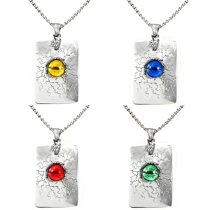 Collier Pendentif Evil Eye Acier Inoxydable 316L Gothic Punk Vintage Texture Craquelée Bijoux Pour Hommes Et Femmes