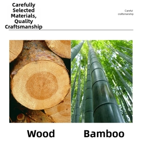 Detailed close-up of natural rubber wood and bamboo forest textures used for money boxes