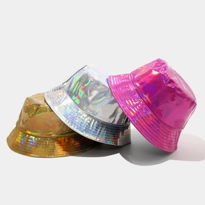 Bobs holographiques en PU dorés, argentés et rose rouge pour soirées et scènes hip-hop