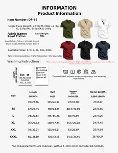 Detaillierte Größentabelle für Herren Schnelltrocknendes Poloshirt mit allen Maßen