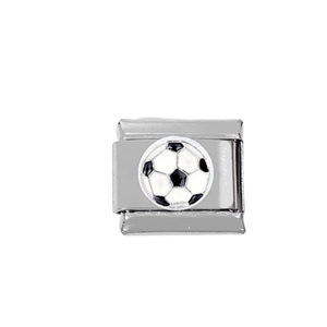 304 roestvrijstalen Italiaanse bedelarmband link met een klassiek voetbalontwerp