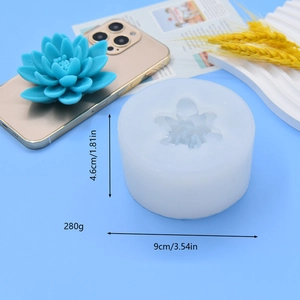 Lotus flower silicone fondant mold for cake baking and soap making 9cm diameter