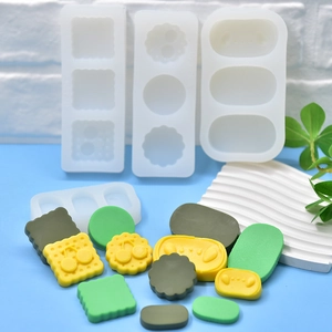 Moules à biscuits en silicone pour savons et bougies DIY avec motifs de cerises et vagues