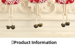 Detail of Christmas door hanger featuring bells, knitted fabric, and rustic wood textures