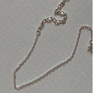 Minimalist S925 sterling silver beaded pig nose chain necklace with geometric details