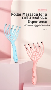 Dettaglio degli artigli massaggianti con sfere metalliche rotanti per il relax del cuoio