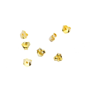 Set of 8 gold S925 sterling silver butterfly earring backs with secure grip design