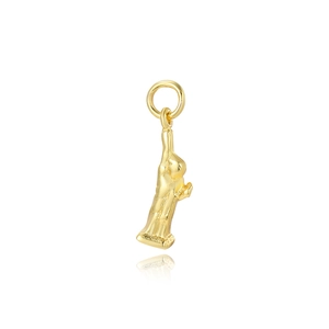 Detailed 18k gold plated Statue of Liberty pendant for DIY bracelet and necklace jewelry