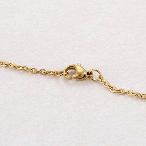 Minimalist gold stainless steel ball chain necklace set featuring a polished lobster clasp