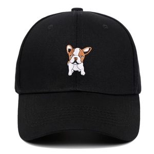 Baseball Cap Baumwolle Atmungsaktiv Hunde Stickerei Verstellbar Outdoor Freizeit Sport Streetwear Hip Hop Hut Herren Damen