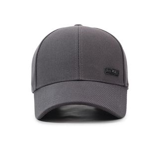 Gorra de béisbol gris oscuro para hombre en sarga de algodón de alta calidad