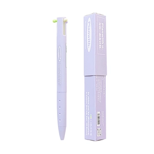Planwith three-in-one multicolor retractable gel pen with lavender barrel and box