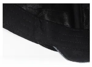 Close-up of the reinforced sweatband and precision stitching on the sun hat interior