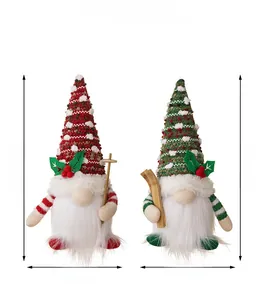Detailed size chart for plush Christmas gnomes with dimensions of 28cm height and 16cm width