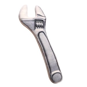 Creative realistic wrench shaped plush pillow and soft toy for home sofa decoration