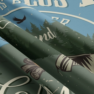 Gros plan détaillé montrant la texture en sergé de la tapisserie de camping en forêt