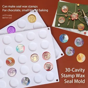 Stampo In Silicone Multi Cavità Per Sigillo Di Cera Rotondo DIY Cioccolato Macaron Strumenti Da Forno