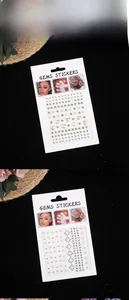Macro view of iridescent multi-shape acrylic gems for face and nail art decoration