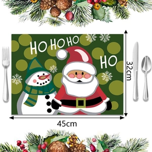 Mantel individual navideño con Papá Noel, alfombrilla resistente al calor 45x32cm