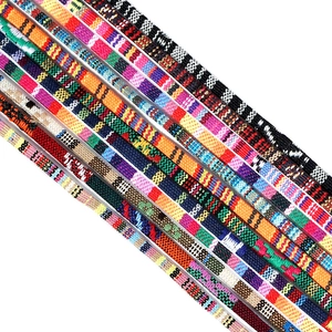 Colorful Cotton Braided Cord Ethnic Pattern For DIY Jewelry Making Bracelet Phone Chain Bohemian Style Ribbon