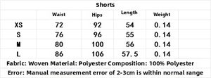Guida alle taglie per pantaloncini ricamati stile francese con misure vita e fianchi