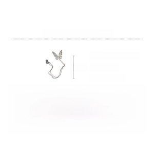 Detailed view of butterfly brooch with pearl tassel, dimensions approx. 4cm by 3.6cm