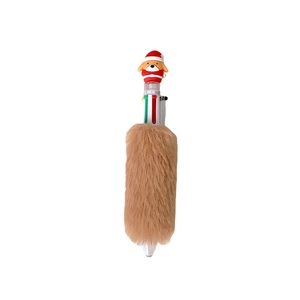 Christmas cartoon puppy plush multi-color ballpoint pen with six ink colors for students